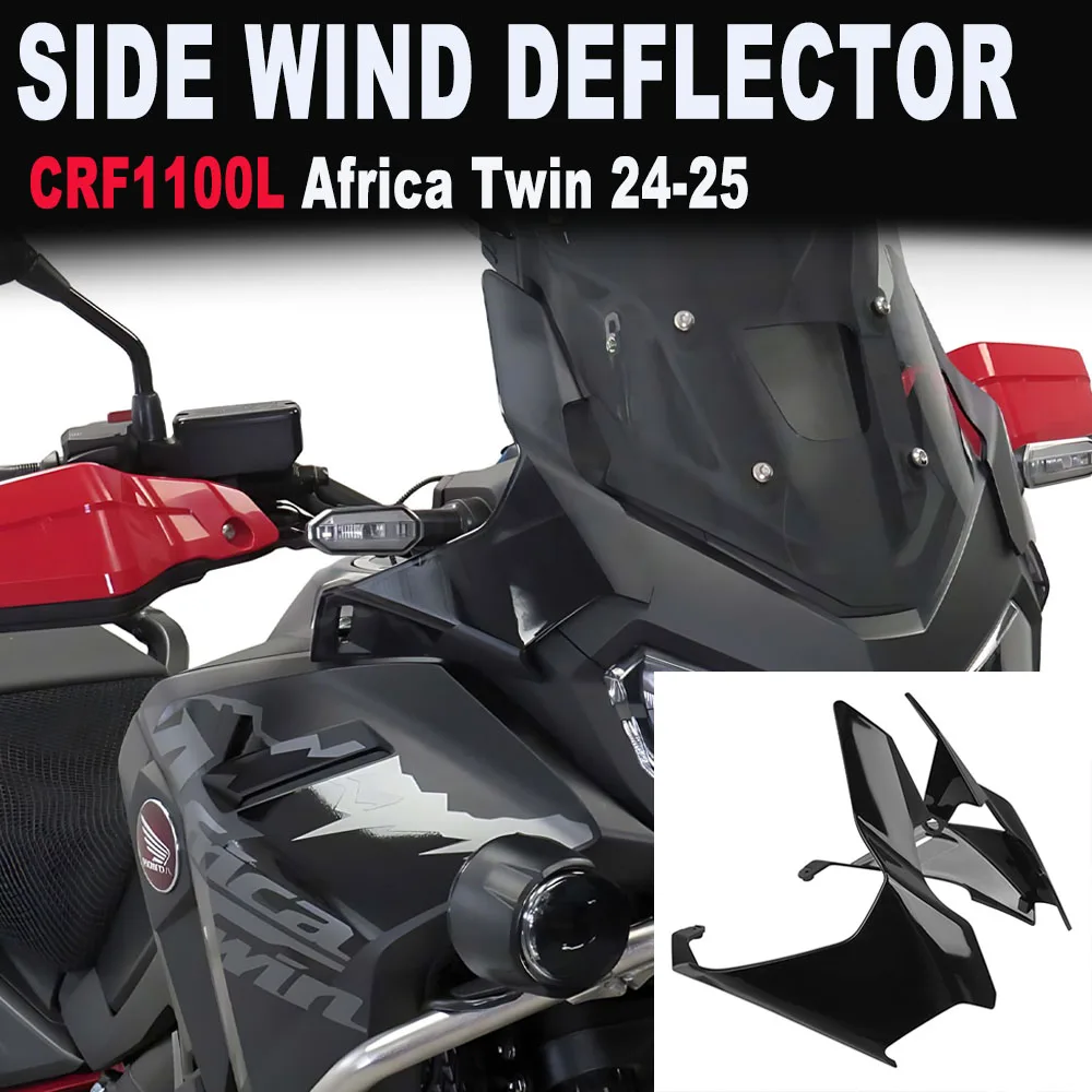 

For Honda Africa Twin CRF1100L 2024 2025 Motorcycle Upper Wind Deflectors CRF 1100L CRF 1100 L DCT Side Windshield Panel Cover