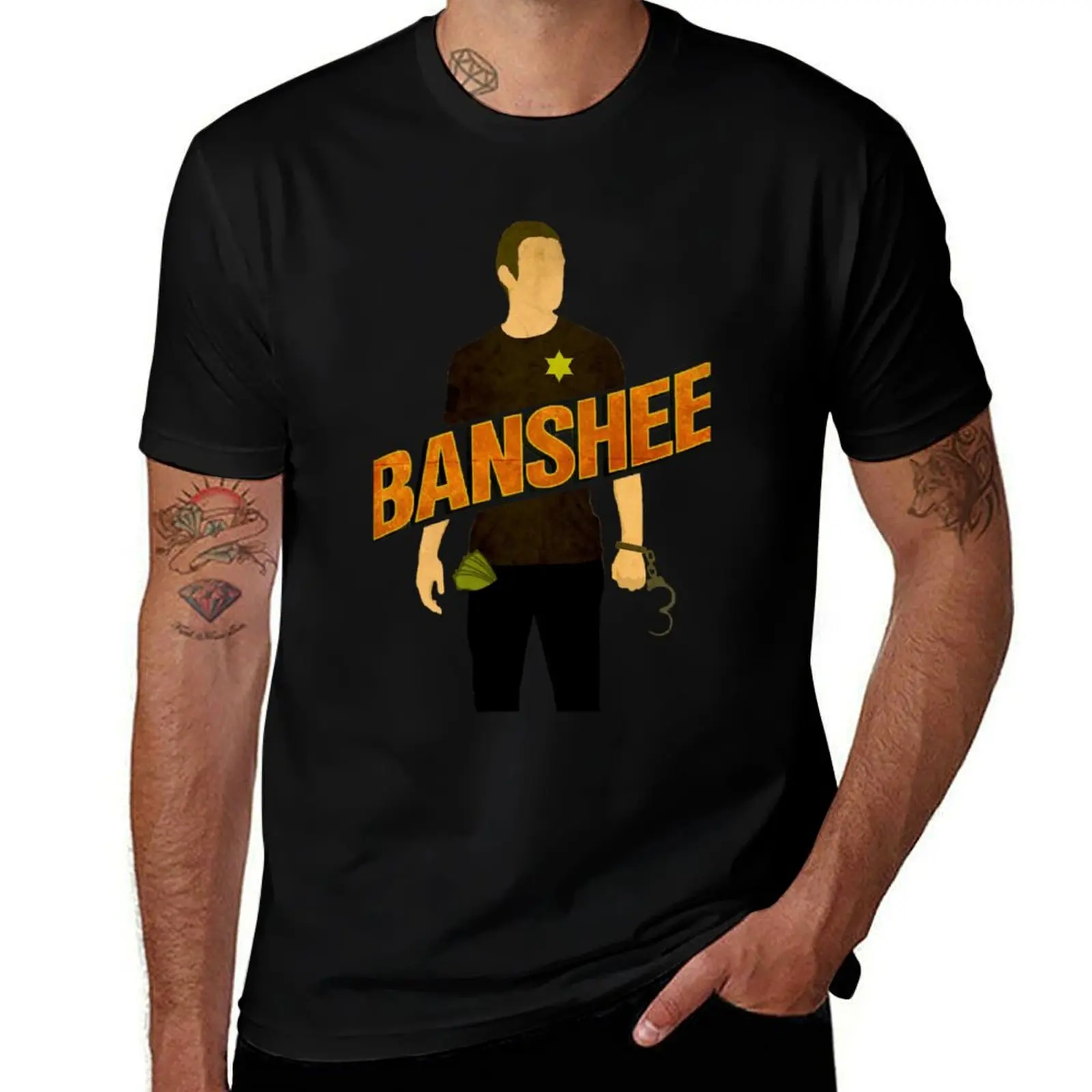 

Banshee Lucas Hood T-Shirt t shirt man luxury t shirt custom print T-Shirt