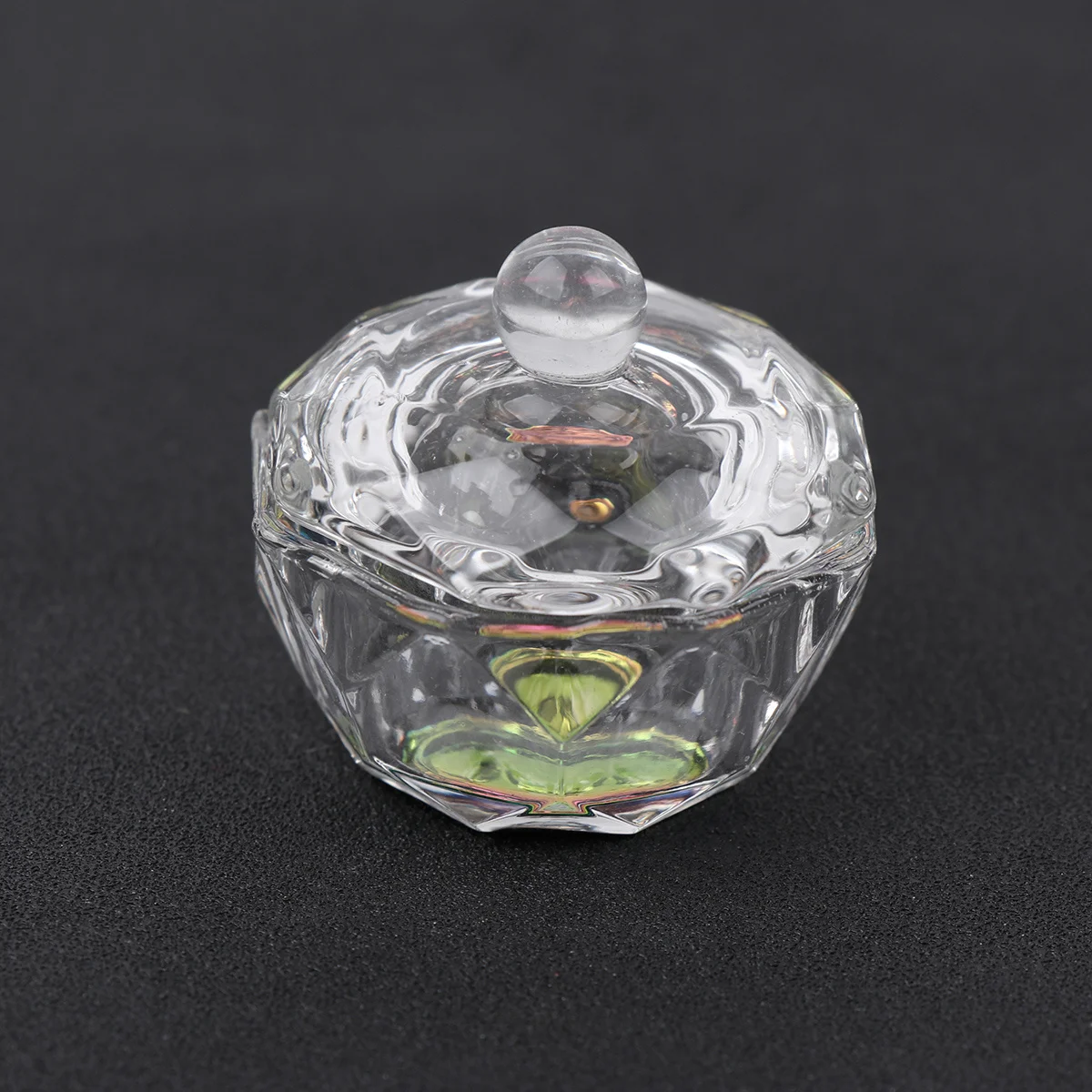 Mini tasse à ongles en verre cristal, 2 pièces, conception compacte pour Salon de manucure, mélange de poudre acrylique, petit récipient Portable
