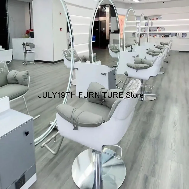 Moderne schönheit friseurs tuhl haarstylist verstellbarer luxus salon stuhl spezialität komfort chaise coiffeuse salon möbel hd