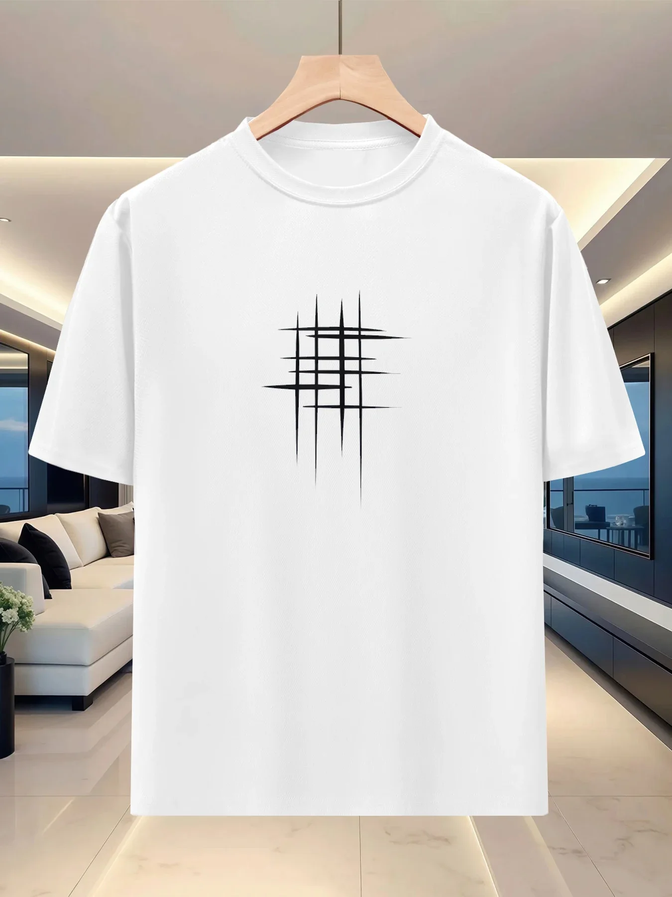 Men's Round Neck Short Sleeve T-shirt Casual Sportswear Breathable Quick Dry Moisture Wicking Stylish Versatile Active Wear Tee