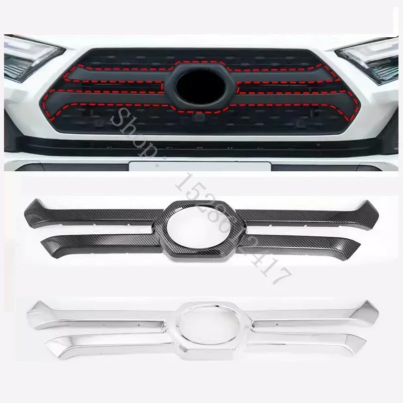 

For Toyota RAV4 2023 2024 car accessories ABS Front Grille Around Trim Racing Grills Trim