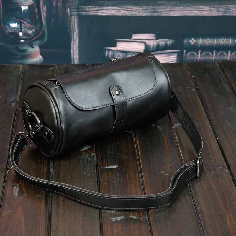 

Retro Fashion Crossbody Bags Women Bucket Shoulder Bags Barrel Shaped Shoulder Messenger Bag Luxury Men's Crossbody Bag Handbags