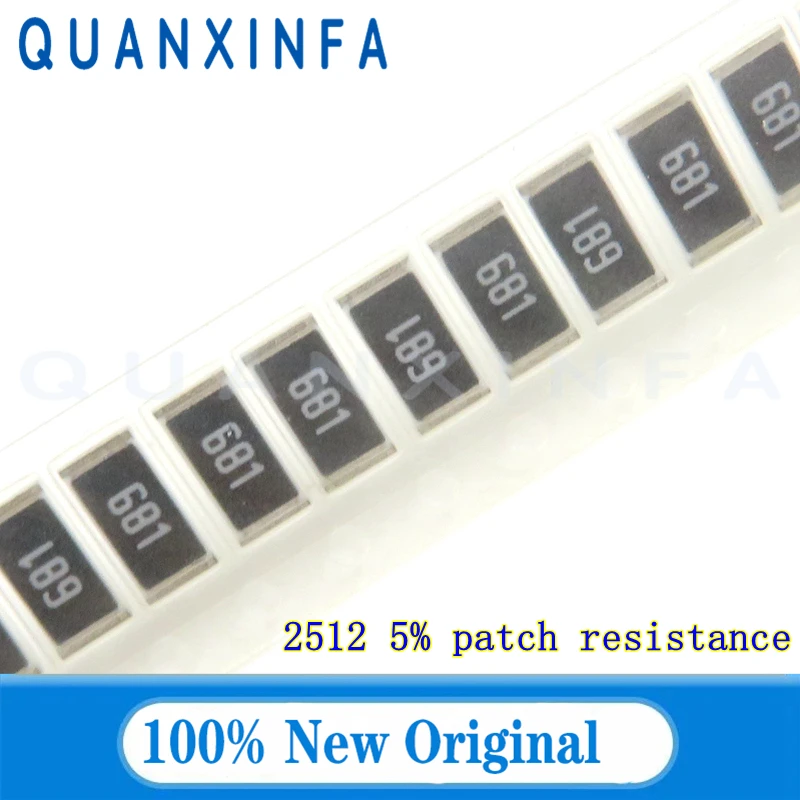 50pcs 5% 2512 SMD resistor 0R~10M 0 1 10 100 150 220 330 ohm 1K 2.2K 4.7K 10K 100K 1R 10R 100R 150R 220R 330R 1M 10M