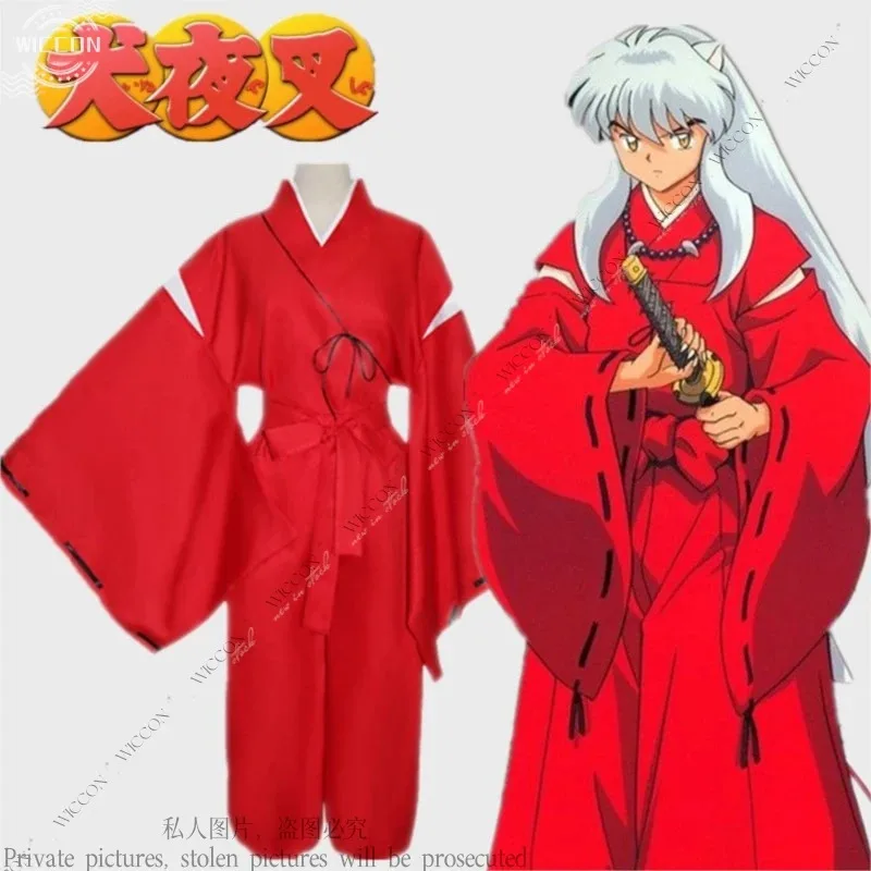 2025 11 Kikyou Anime Cosplay disfraz kimonos peluca zapatos conjuntos para mujer hombres ropa Santuario doncella Halloween