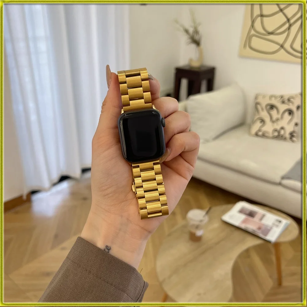 真新しい時計ストラップ-apple-watch-iwatch-1-2-3-4-5-6-7-ストラップ-マットソリッドステンレススチール-apple-iwatch7123456se-用