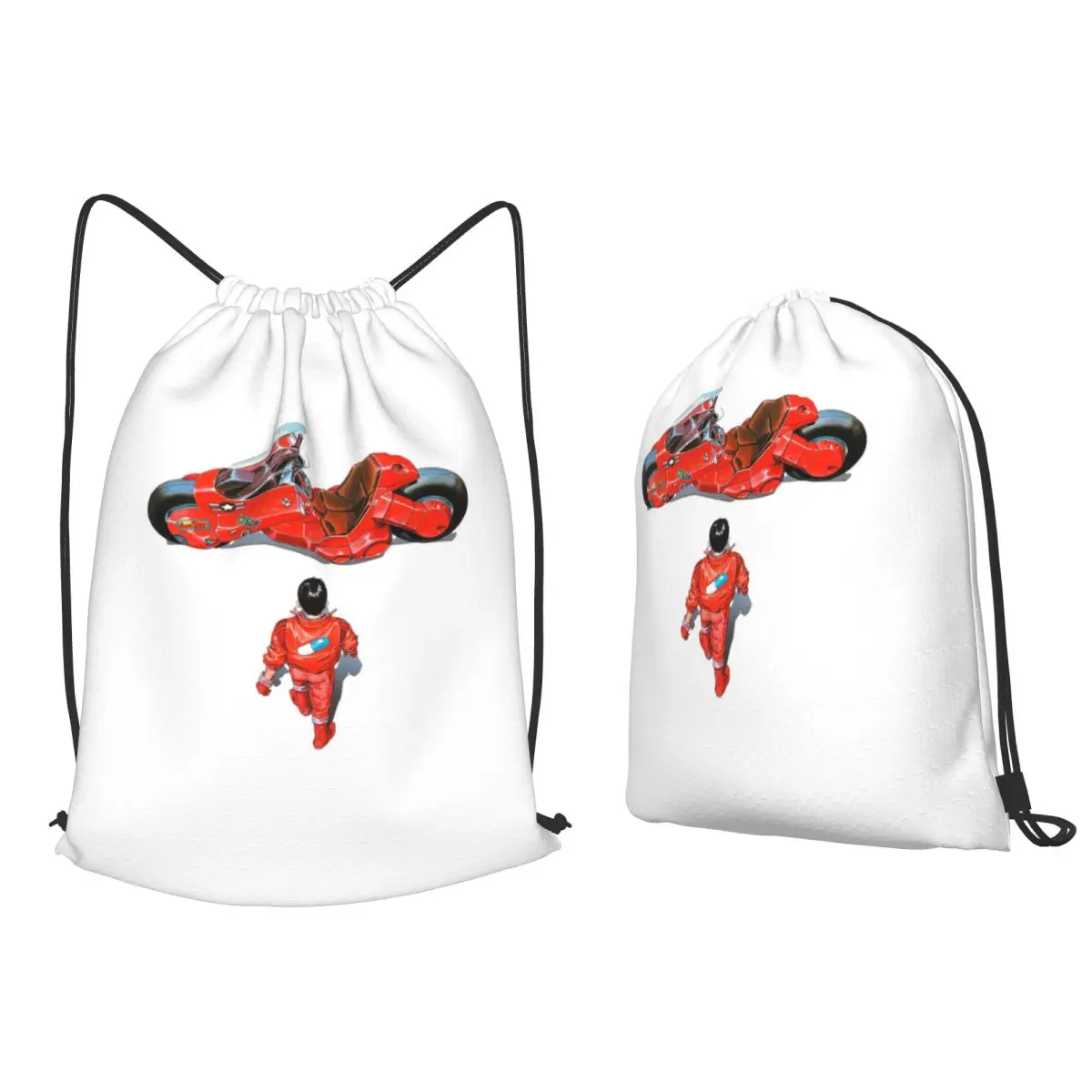 Kaneda And Bike Cutout Backpacks Multi-function Drawstring Bags Sports Bag Book Bags for Travel Students
