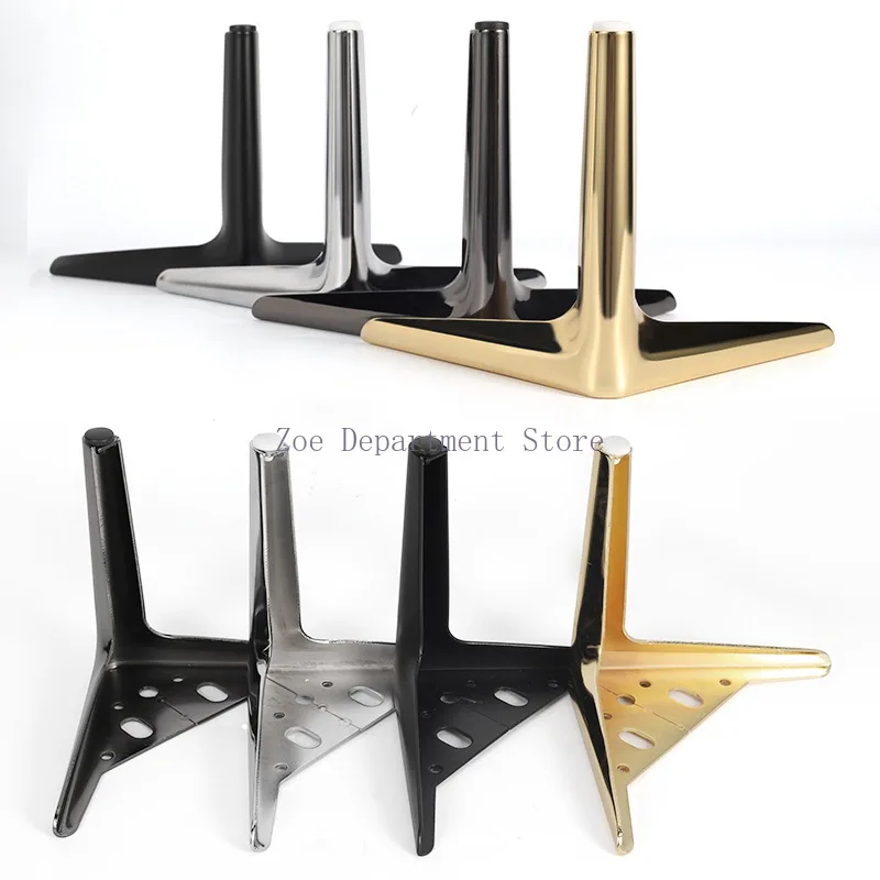 4PCS Metal Furniture Legs TV Cabinet Bed Coffee Table Leg Black Gold Silver Desk Stool Chair Foot Sofa  Hardware Replacement Leg