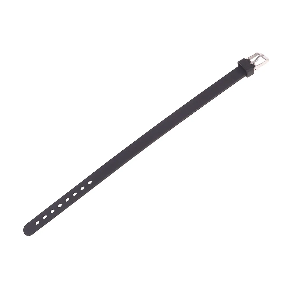Black Silicone Wristband for Kids Unisex Soft Elastic Adjust