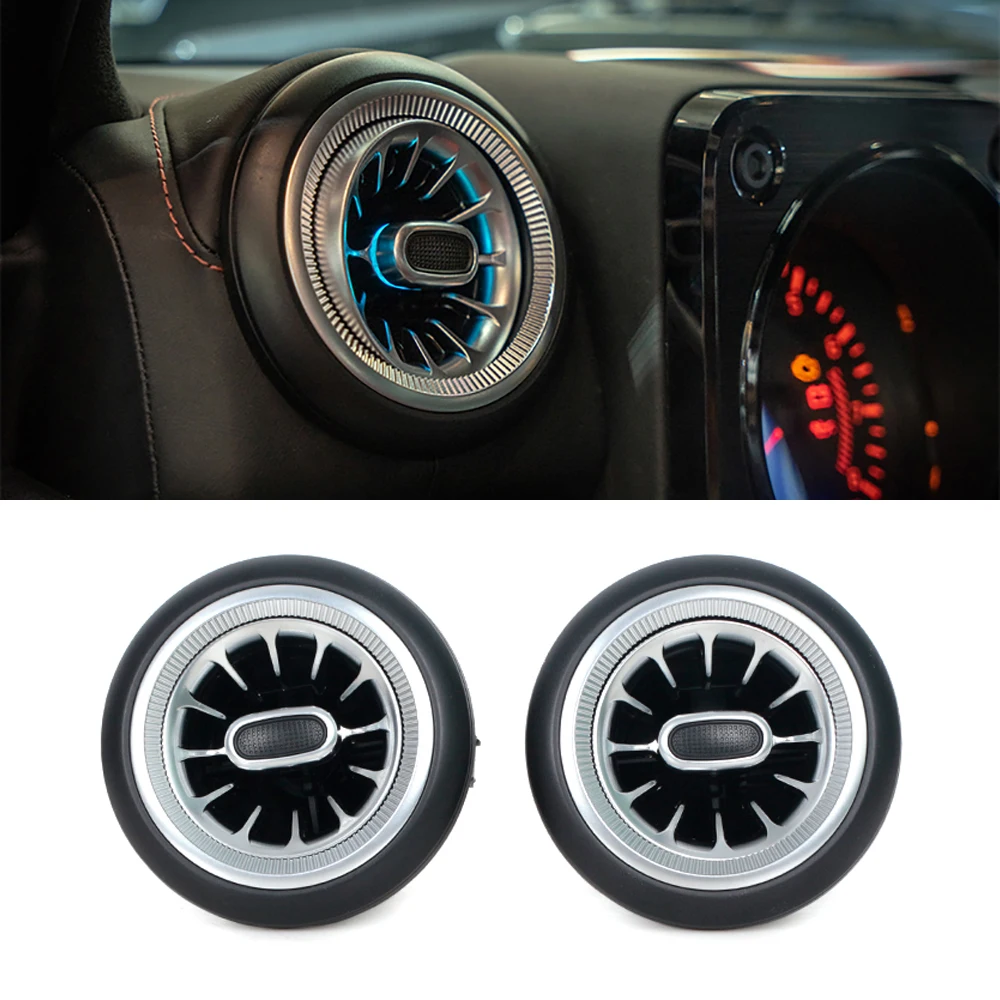 Car LED Front Dashboard AC Air Condition Vent Outlet Turbo Interior Trim For Suzuki Jimny JB64 JB74