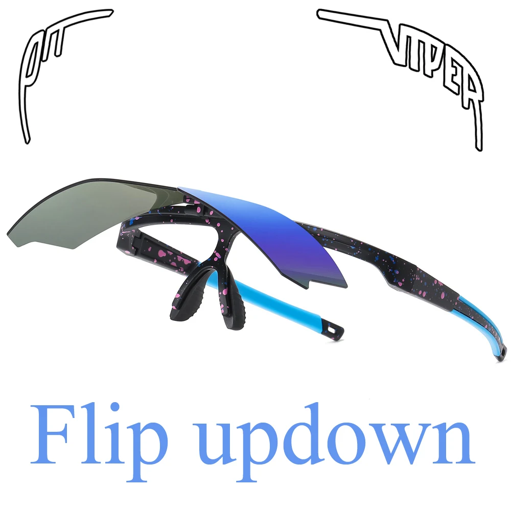 Fashion Cycliing Glasses Flip Updown Pit Viper Baseball Sun Glasses Men Women Softball Sunglasses UV400 Sports Eyewear Goggles