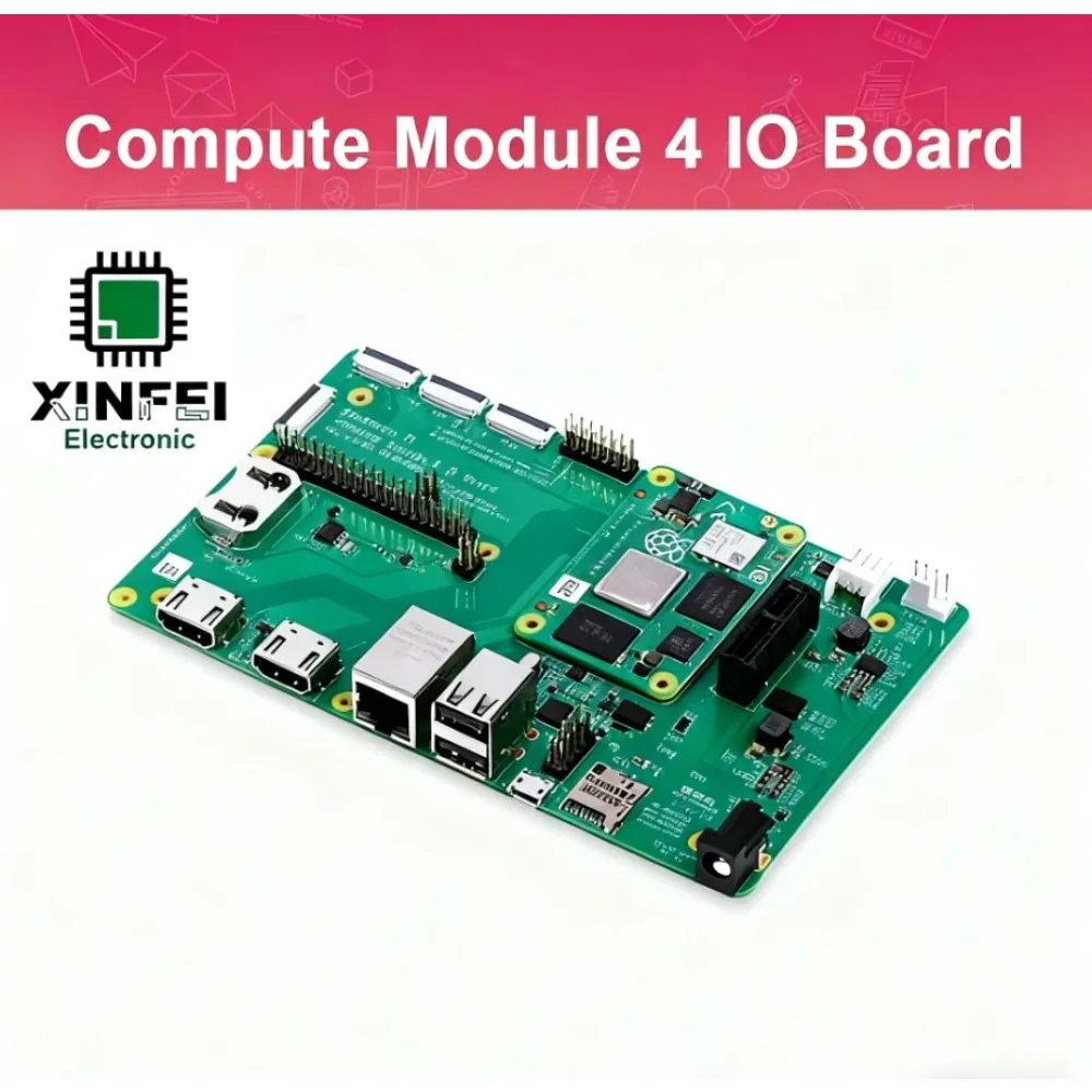 AvaCoreRaspberry Pi Compute Module 4 IO Board - PoE Ready, Dual HDMI 4K, PCIe, Gigabit Ethernet, GPIO 40-Pin For Embedded Develo