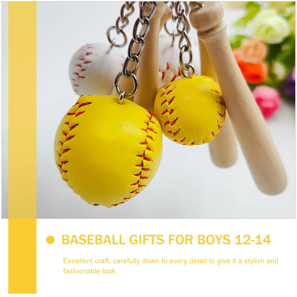 

5pcs Baseball Keychain Pendant Key Rings for Backpacks Sports Accessories Gift Women Men Festival Birthday Decoration
