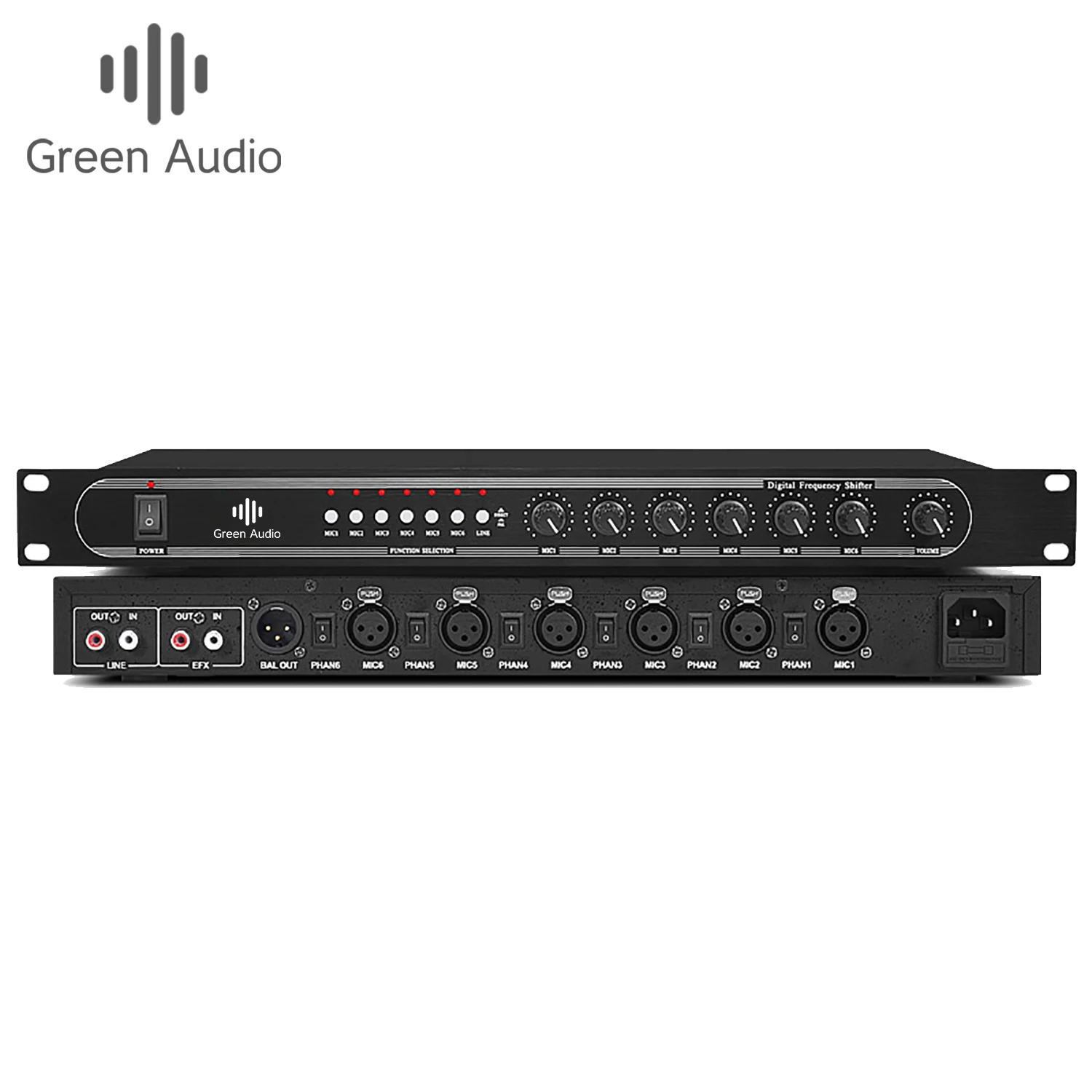 GAX-SM2600 Conference frequency shifter 6-way microphone input feedback suppressor conference engineering system anti-whistling