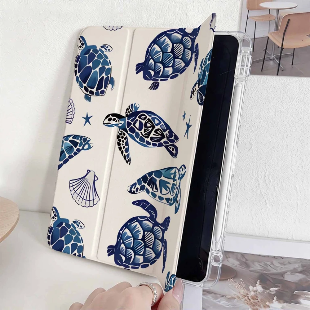 Gentle Long Hair Schoolgirl For iPad Pro 11 12.9 13 A16 M2 M4 M3 M5 9.7 10.2 5/6/7/8/9/10/11th Mini Air 3 4 5 6 Tablet Case 3