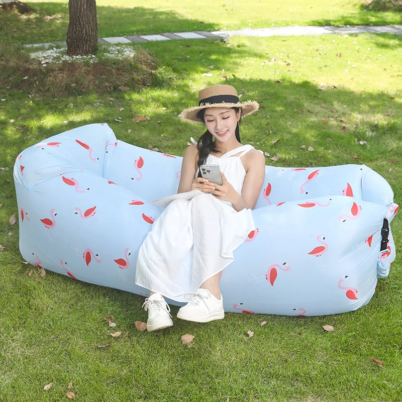 Picture 6: Manufacturer pillow inflatable sofa spot outdoor portable lazy air inflatable bed sleeping bag