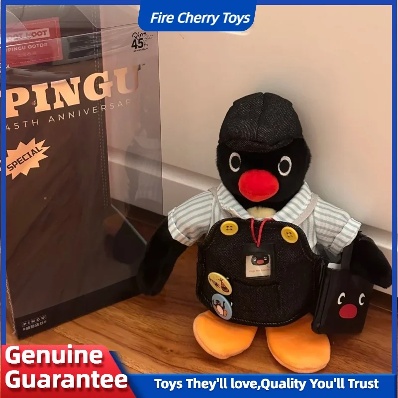 

Original Pingu 45th Anniversary Transforming Smart Store Manager Plush Toy Penguin Doll Stuffed Toy Ornament Christmas Gift Toy