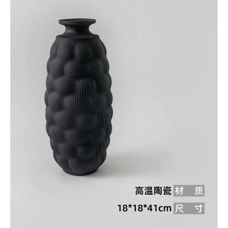 Modern light luxury creative ceramic bubble shape irregular special-shaped vase fruit plate ornament flower tray ornament view 2