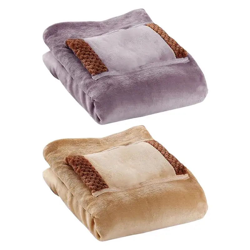 60x80cm portable Electric Throw Blanket USB Rechargeable Hand Warmer Soft Flannel Heat Blanket for Home Travel