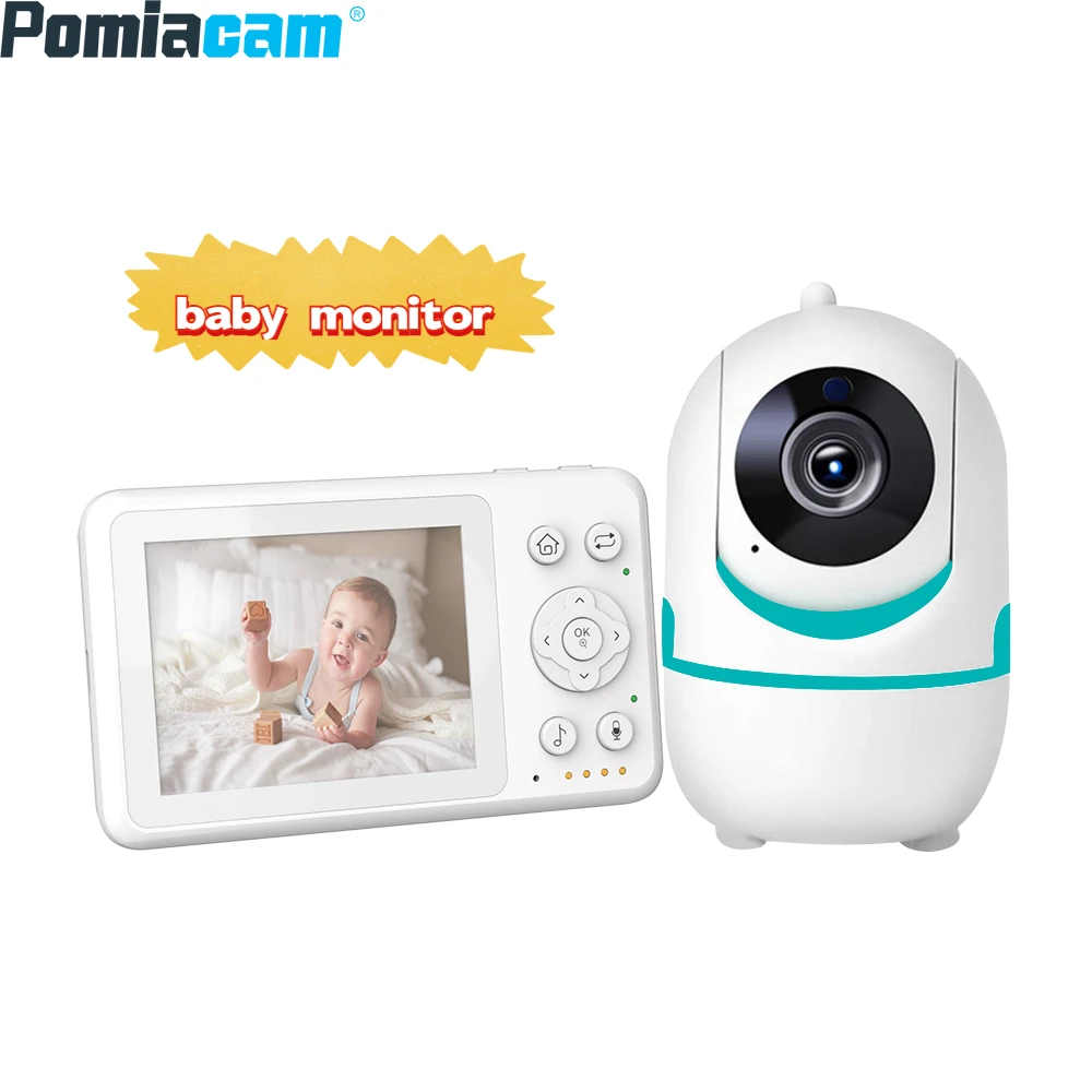 

3.2 Inch Screen Baby Monitor Wireless PTZ Intercom Temperature Display Nanny Cam Long Distance Baby Camera power failure alarm