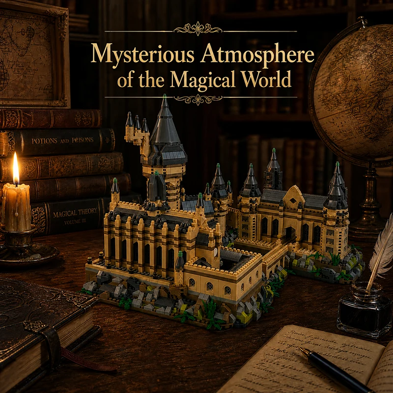 Medieval Magic Castle Hogwarts MOC Blocks Set Gothic Building Assembly Toys Creative Holiday Gifts Micro Blocks Model 6000pcs