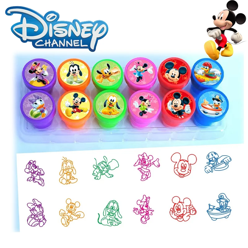 

Disney Lilo & Stitch Seal Stamps Party Supplies Anime Figure Mickey Mouse 12 Styles Cute Cartoon Seal Children Birthday Toy Gift