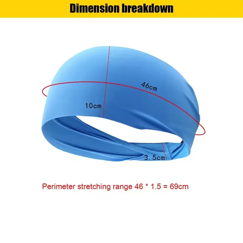 Elastic Sports Headbands Sweat Absorption Headdress Quick Dry Fitness Headband Anti-slip Breathable Sweatbands for Yoga Runnin image 5