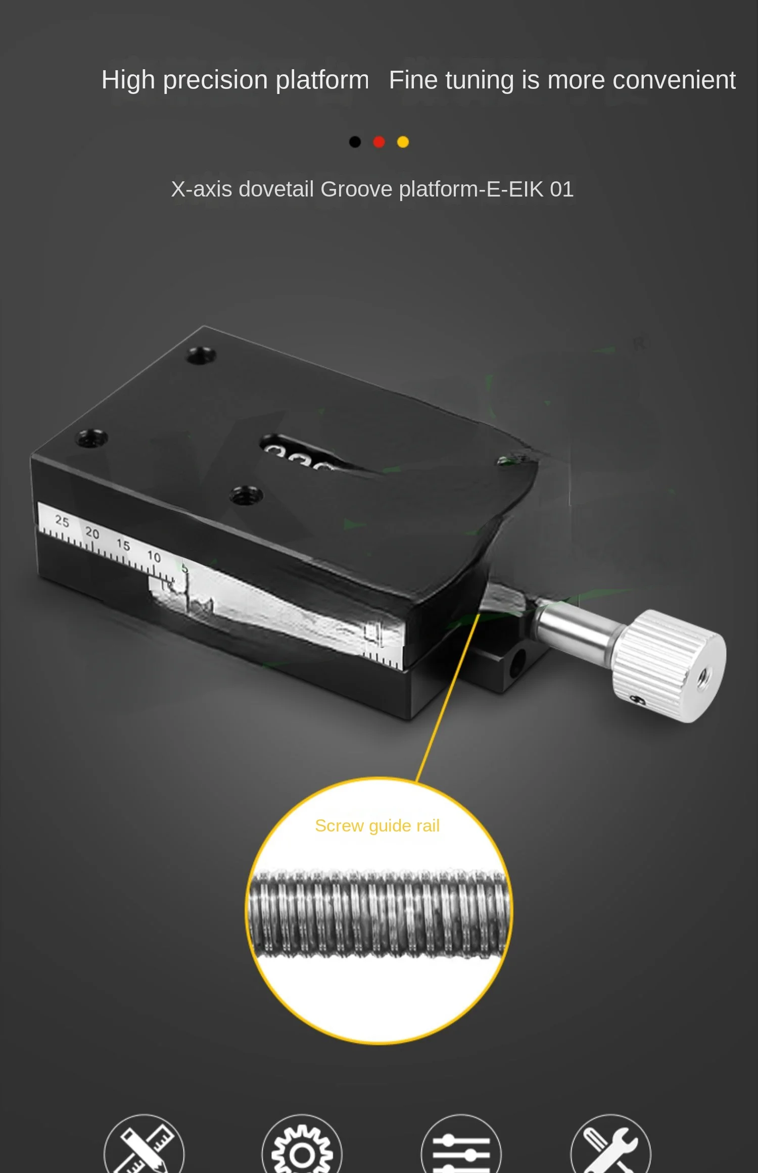 X-Axis Dovetail Groove Platform Feed Screw Type E-EIK01/02-4060/4090