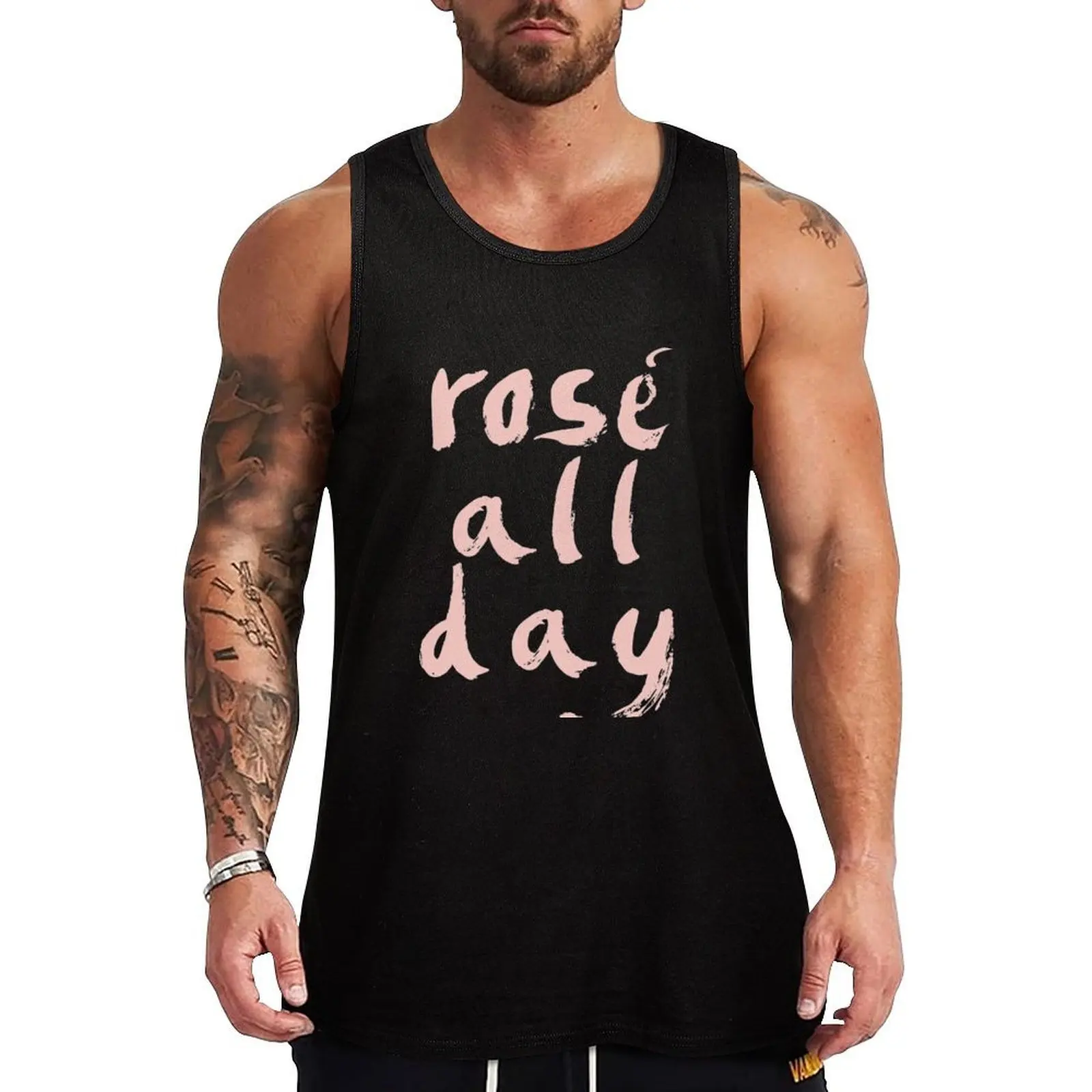 Rose All Day! Tank Top Athletic Gym Tank Top Sleeveless Quick Dry Training