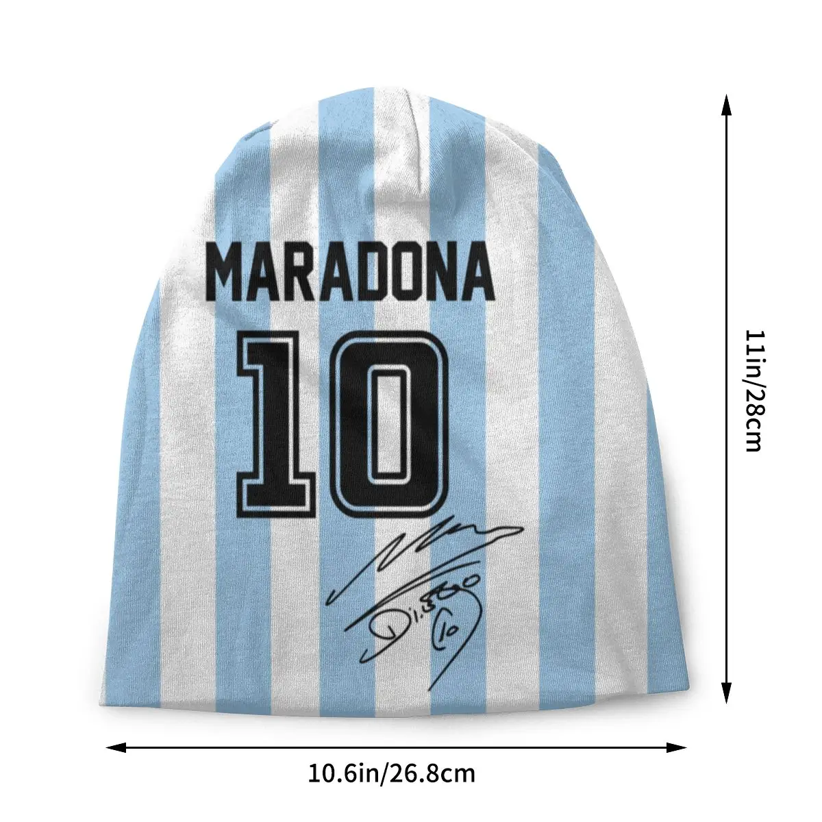 Custom Hip Hop Winter Men Knitted Hats Unisex Argentina Soccer Legend D10s Diego Maradona Skullies Beanies Caps Bonnet Hats