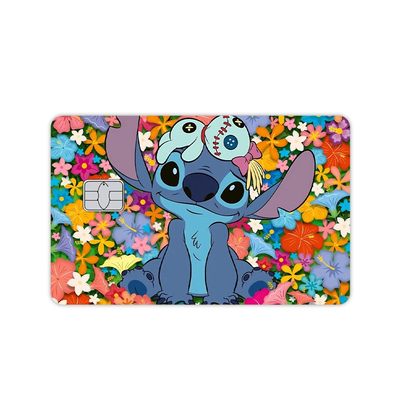 

Kawaii Diy S-titch Anime Figure Credit Debit Card Stickers Star Laser Shiny Front Decoration Cartoon Waterproof Film Tape Skin