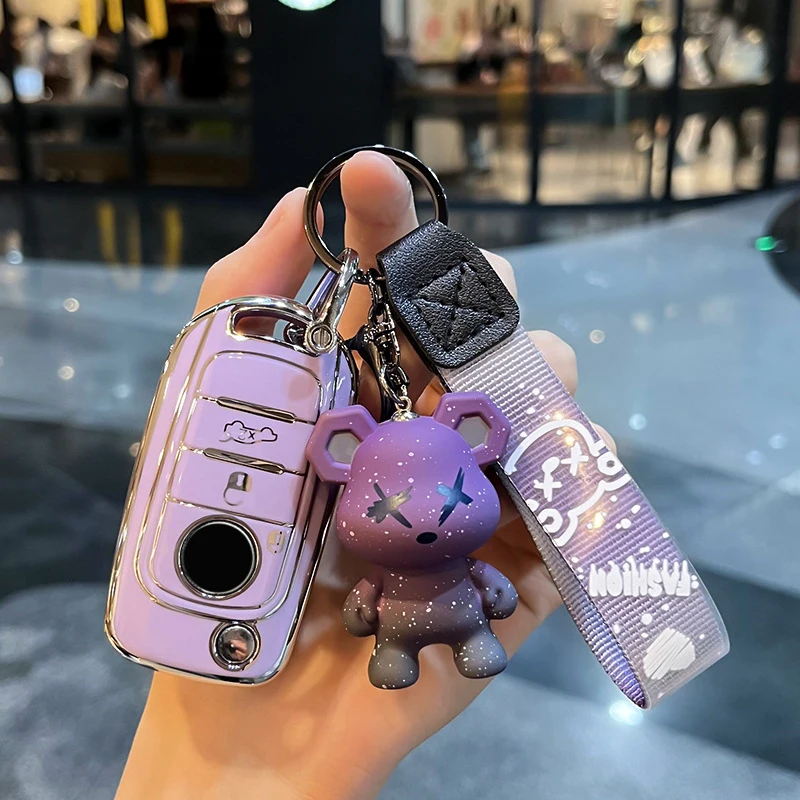 3 Buttons TPU Car Key Cases for Fiat 500X Toro Tipo Egea Cronos Neon 2018 Folding Remote Control Fobs Protector Cover Keychain
