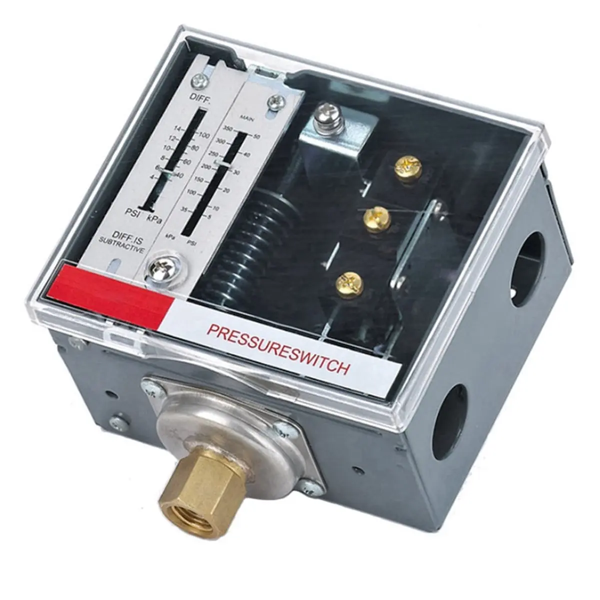 2026 New Tool Boiler Steam SPDT Pressure Switches Adjustable Difference Pressure Connection 1/4