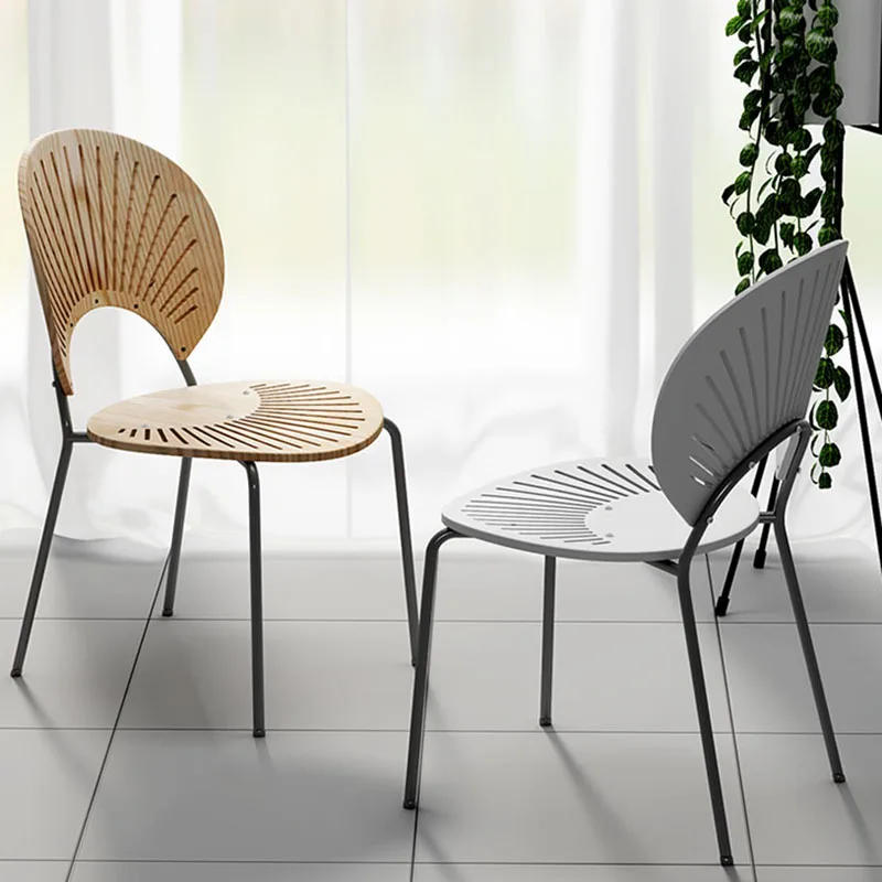 

Nordic Solid Wood Dining Chairs Modern Design Living Room Desk Stool Furniture With Backrest Floor Chair Home Relaxing Chair