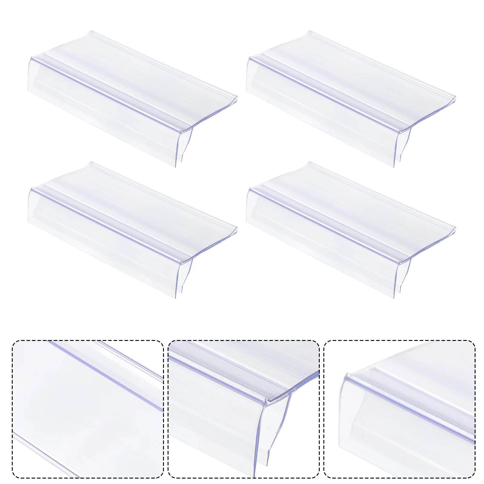 30 Pcs Price Tag Shop Clear Goods Rack Display Shelf Label Retail Supermarket Holder Transparent Business Card