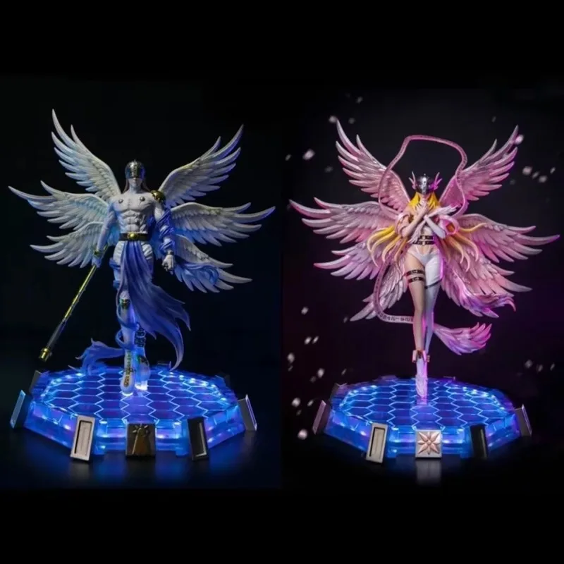 

Новое популярное периферийное устройство Digimon Adventure Angemon Animation, стоячая основа, может освещать настольные украшения в качестве подарков для друзей