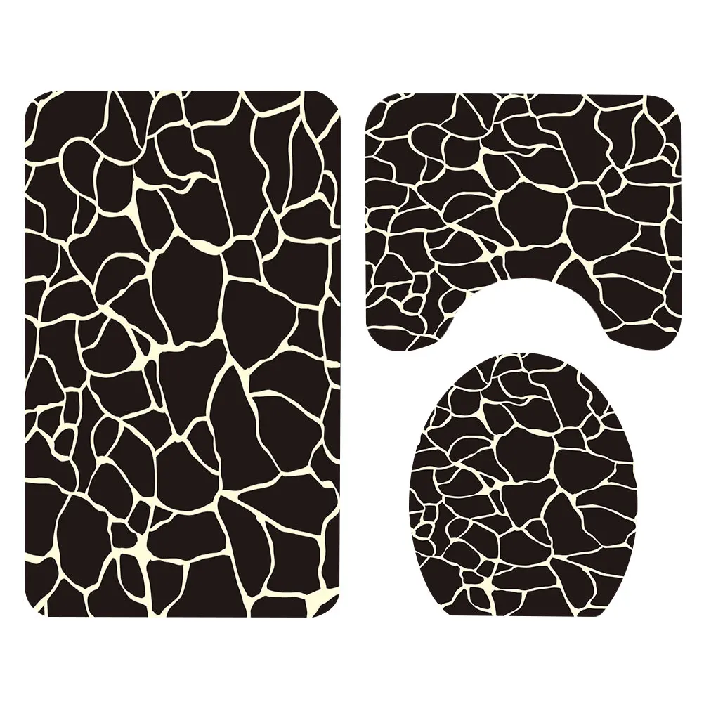 

Marble Closestool Mat Set Set Toilet Floor Mats Absorption Non Slip Home Marble Printed Toilet Mat Decor Bathrooms