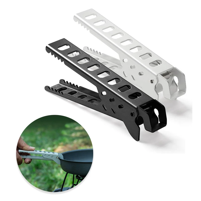 مقبض وعاء التخييم، ملقط الطبخ مقلاة، ملقط شواء، مشبك مقلاة من سبائك الألومنيوم المقاوم للحرارة، لبابنا والمطبخ. #1