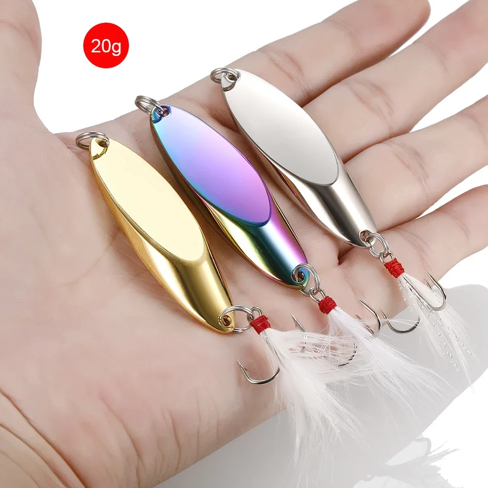 New 1pcs Metal Spinner Spoon Lures Trout Fishing Lure Hard Bait Sequins Paillette Artificial Baits Spinnerbait Fish Tools 2.5g-4