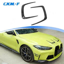 Carbon Fiber Front Engine Hood Fins Canards Splitters Auto Car for BMW 3 4 Series G80 G82 G83 M3 M4 2021+ FRP Body Kits
