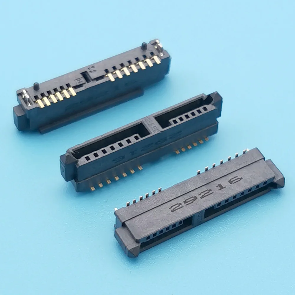 5pcs SATA 6P+7P Female Chassis Standing Fixed Pin Insert SATA Socket Connector Hard Disk Data Transfer Interface Port
