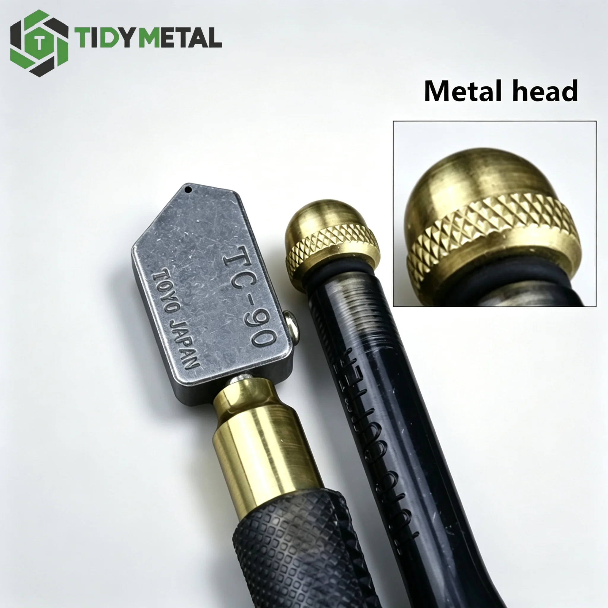 Tungsten Carbide Glass Cutter TOYO TC-90 – Professional Straight Line Glass Cutting Tool for Tile Ceramic Mirror DIY