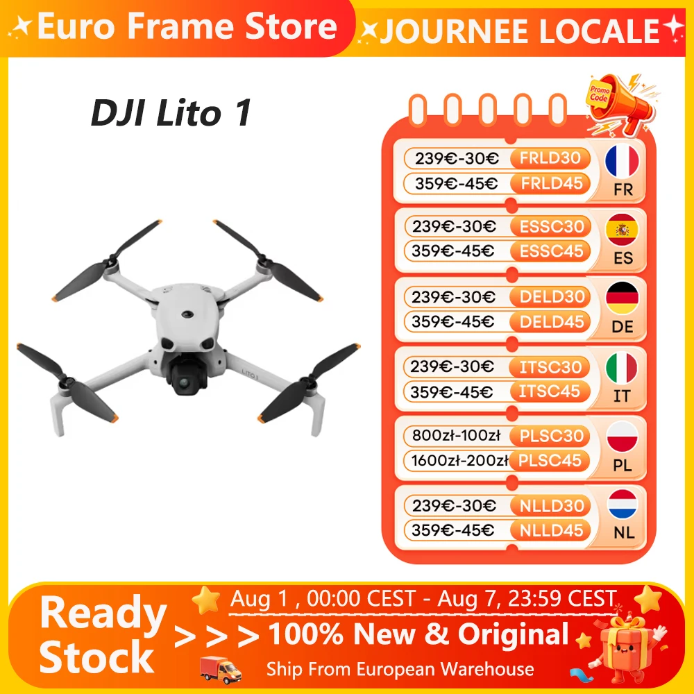 Drone DJI Lito 1 avec caméra HD 48MP, vol GPS stable, retour automatique, mini quadricoptère RC pliable pour débutants Lito 1 C0