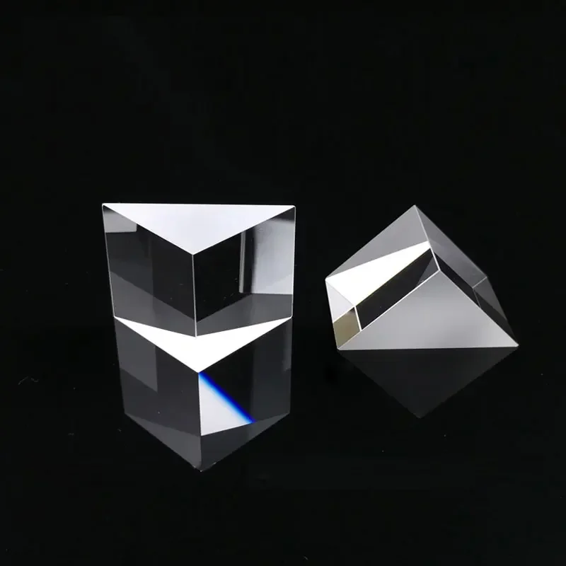 2pcs 10x10x10mm Equilateral Prism Right-angle External Reflection Optics K9 Material Optical Experiment Prisma