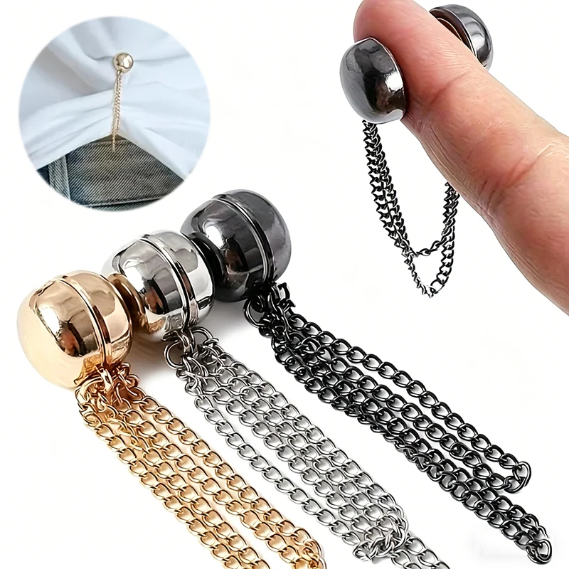 Chain Magnetic Buckle Sleeve Fixed Buckle Waist Buckle Adjustable Leg Clip Suitable for Long Pants Loose Clothes to Shorten