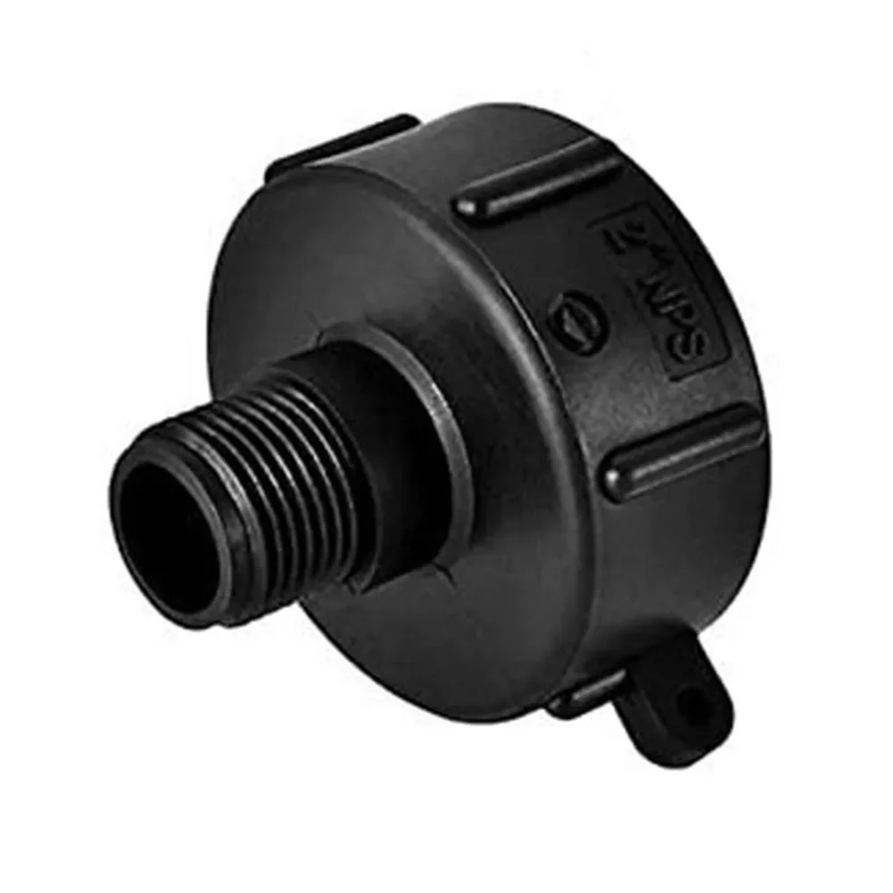 Adapter Drain Adapter Home Industry 1 Pcs Black HDPE Material IBC Tote Tank NPS 2