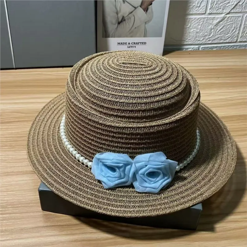 This elegant rose-shaped recessed hat is a versatile and fashionable for women's outings providing shade