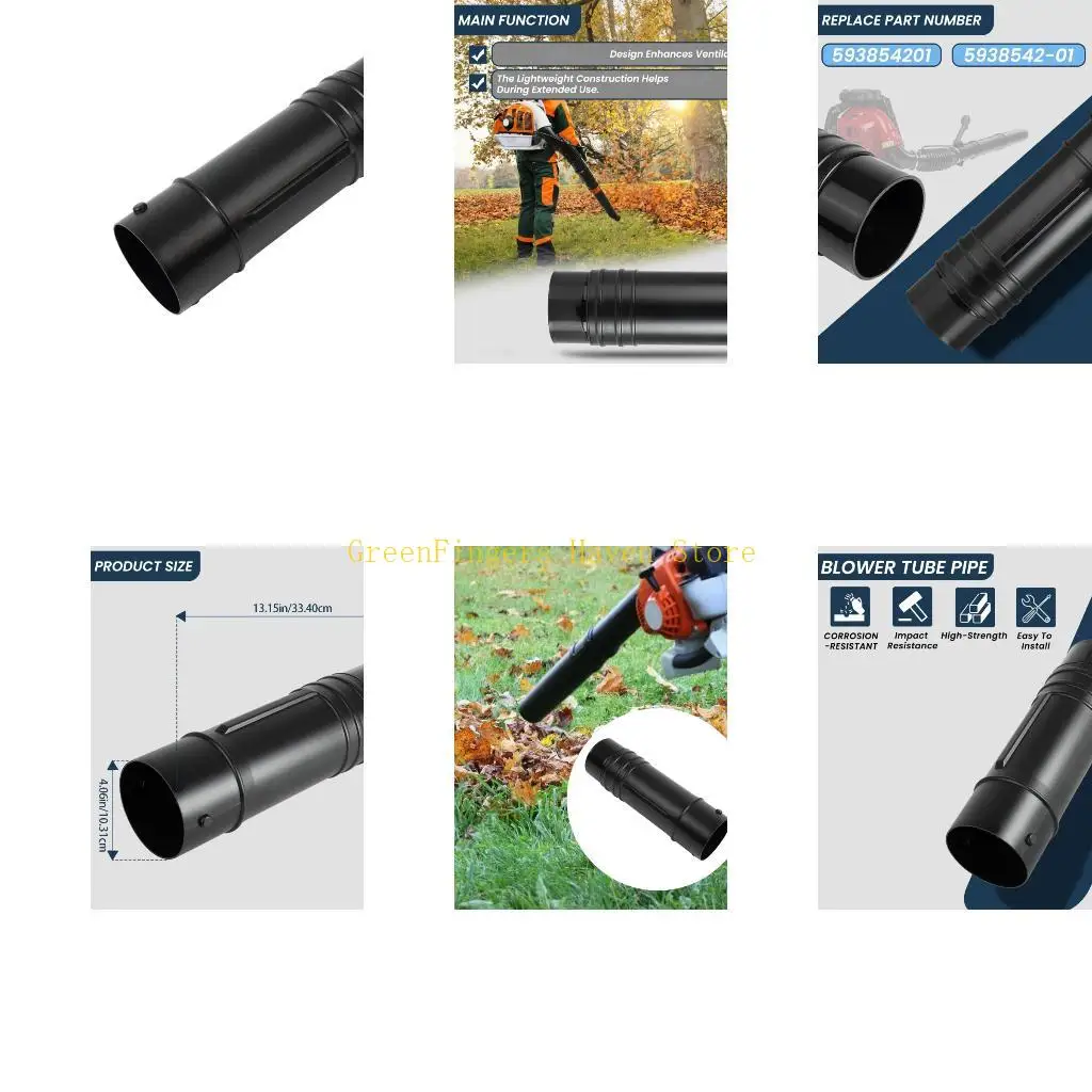 F68D Backpacks Leaves Blower Replacement Tube 34.2cm Black Plastic Part
