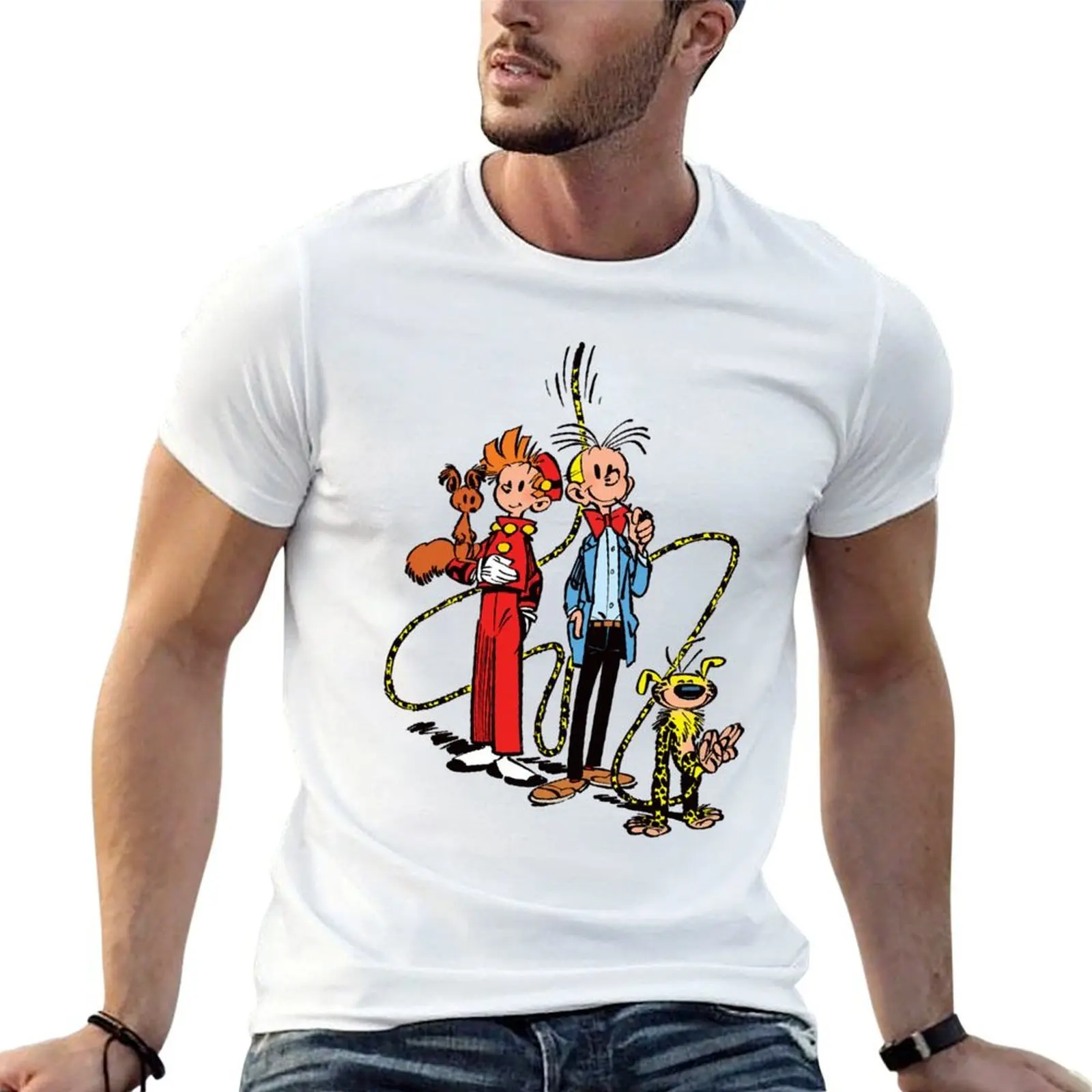 

Мужские рубашки для подарка Marsupilami, футболки, музыкальные рубашки, футболки с принтами, мужские подарки на годовщину