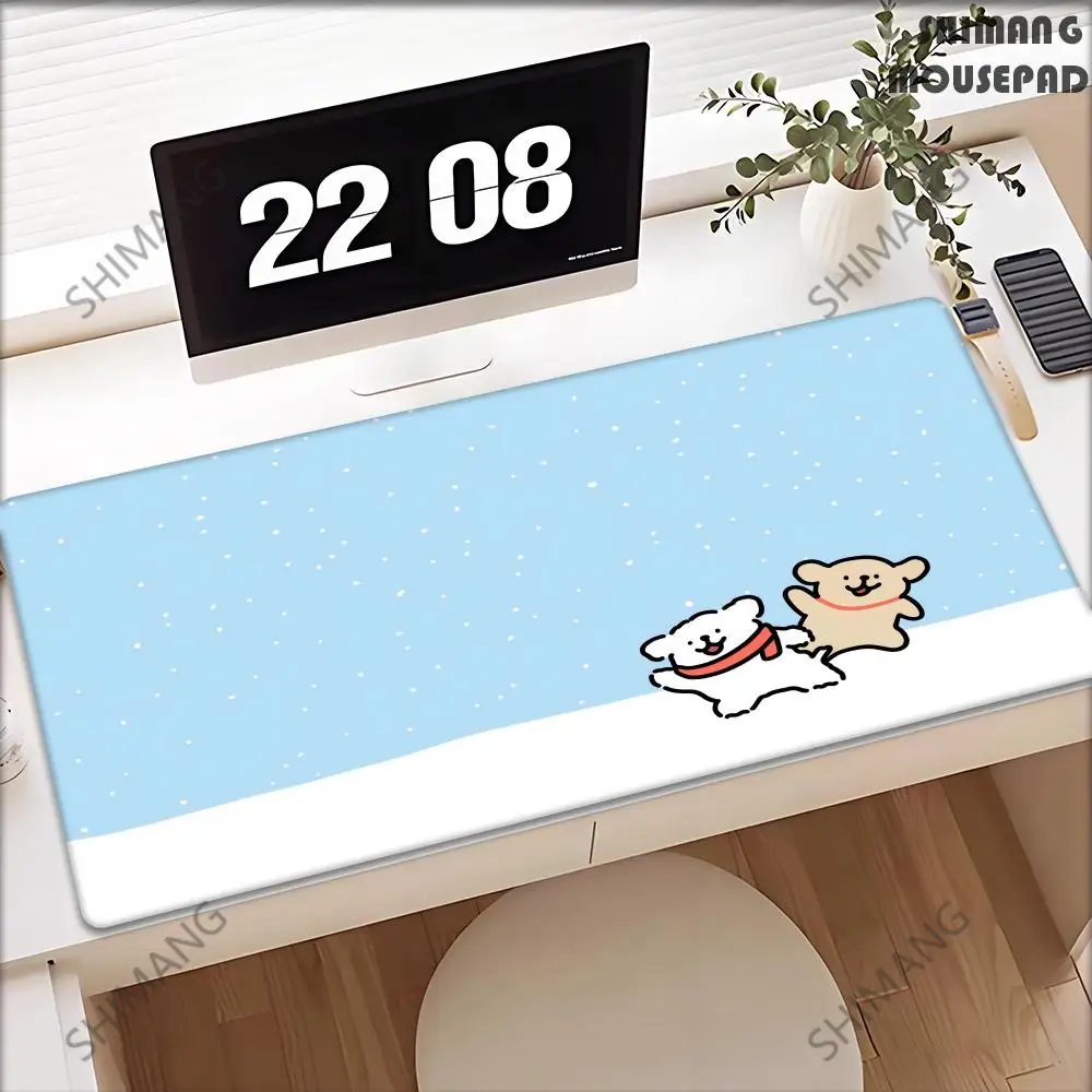 

Mouse Pad Maltese Cute Non-slip Lockedge Office Student Gaming Cartoon Thickened Large Writing Puppy Line Cushion Dog MousePad